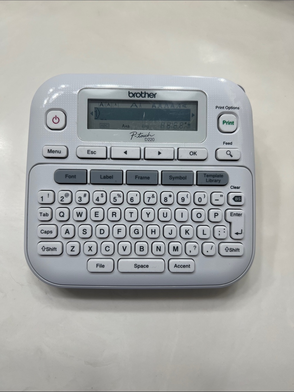 Brother White Label Maker Keyboard Printer - P-touch Style with tapes